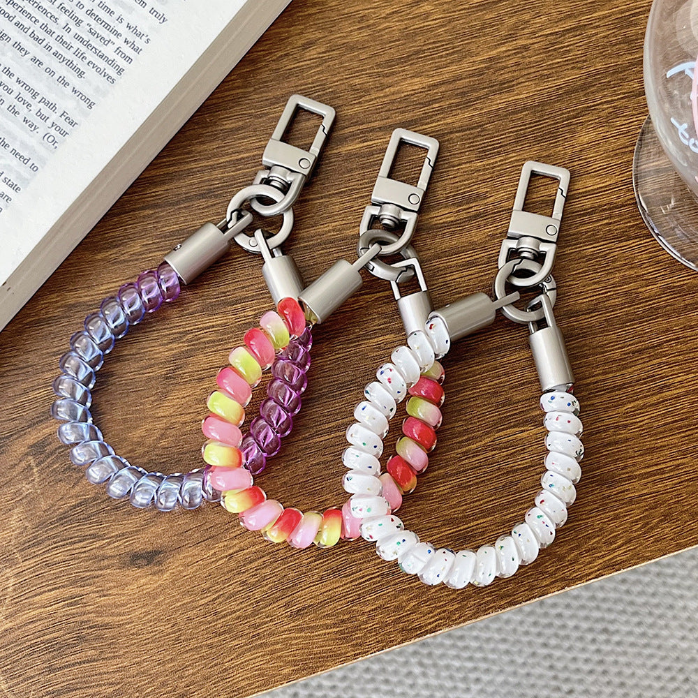Thick Phone Cord Wrist Phone Strap with Tether Tabs – High Elasticity Wristlet & Hand Lanyard