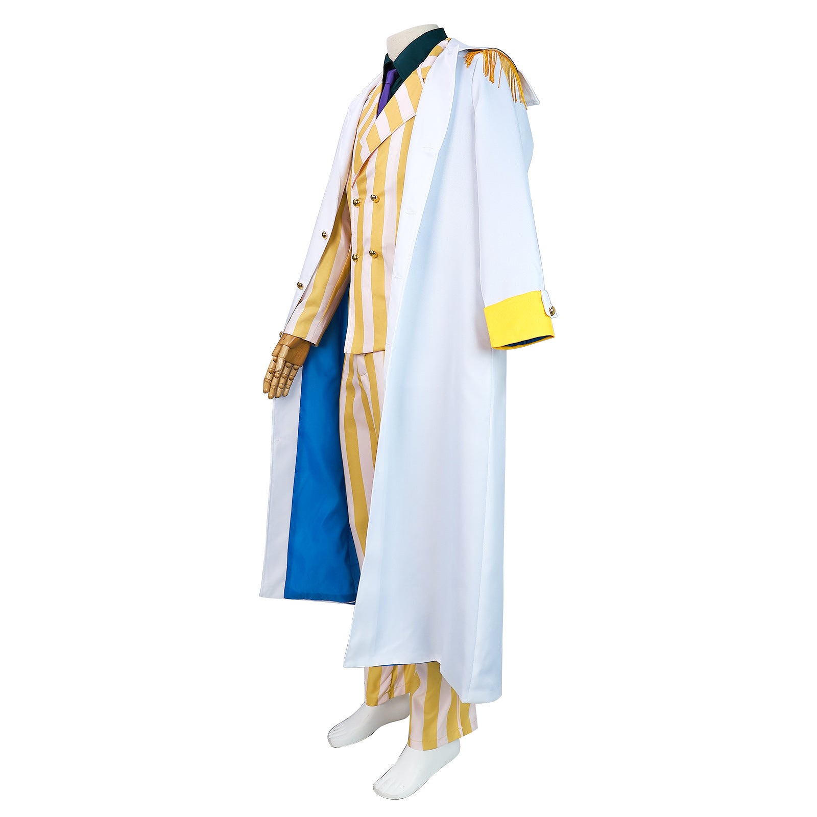 Navigation Admiral Kizaru Borsalino Cosplay Costume - One Piece Marine Justice Cape & Uniform