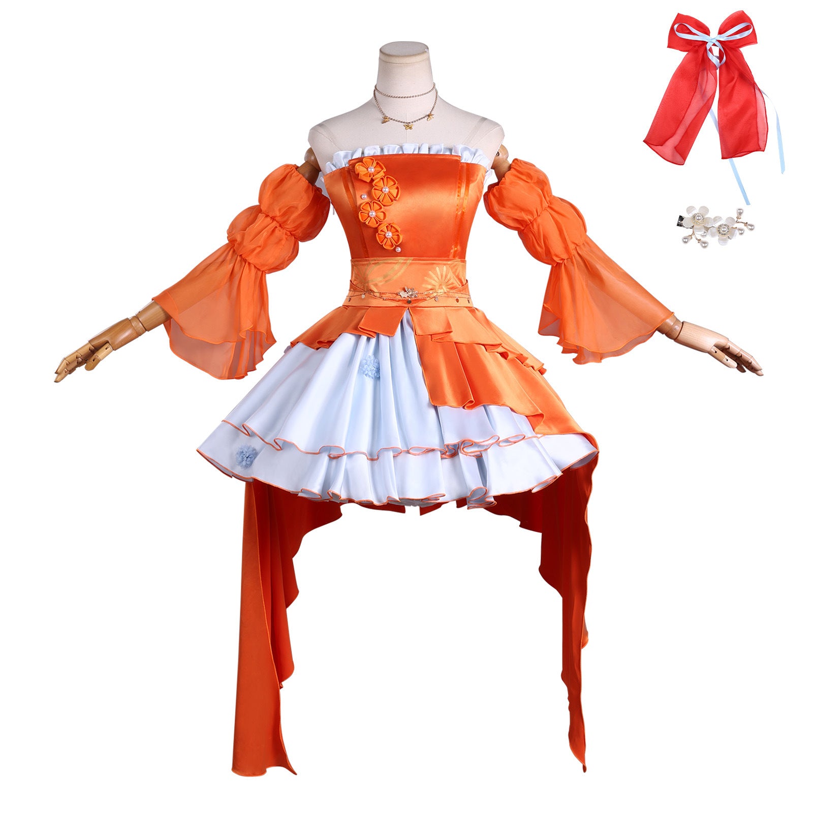 Genshin Impact Yoimiya Resplendent Feast Gown Full Set Cosplay Costumes