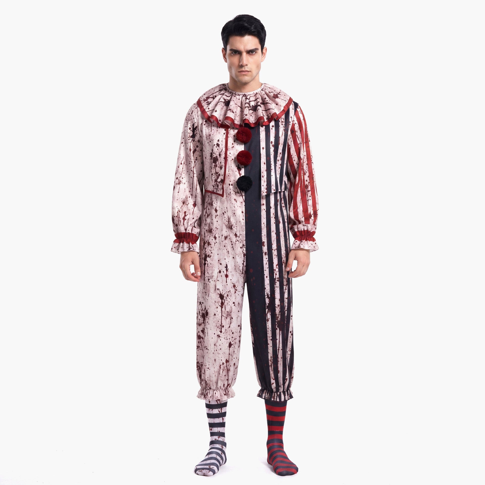 Killer Terrifier Clown Bloodstained Premium Edition Cosplay Costume Halloween Party Joker Outfit