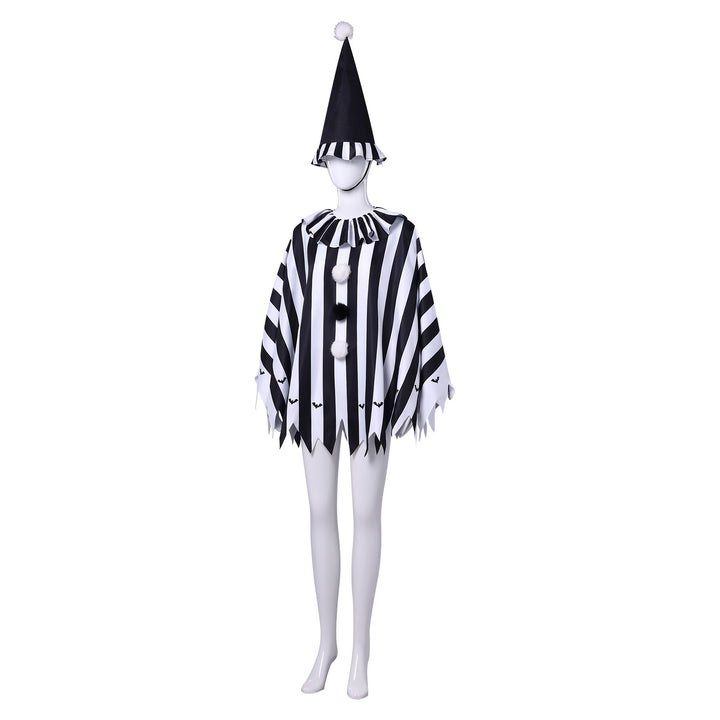 Funny Halloween Clown Cape Cosplay Costume - Quirky Circus Party Cosplay & Performance Cloak