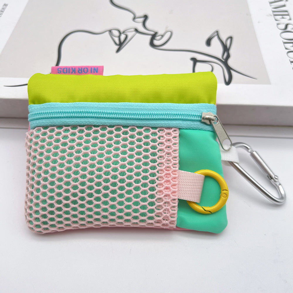Mini Coin Purse Headphone Bag with Carabiner – Multifunctional Portable Bag Phone Accessory