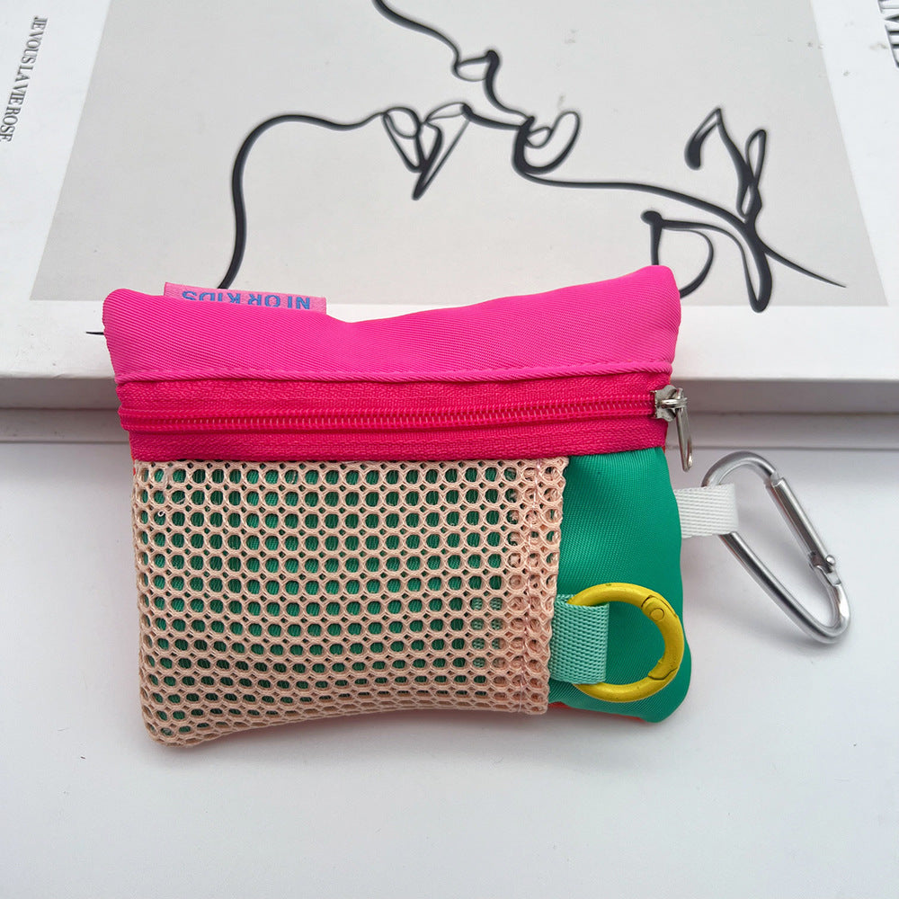 Mini Coin Purse Headphone Bag with Carabiner – Multifunctional Portable Bag Phone Accessory