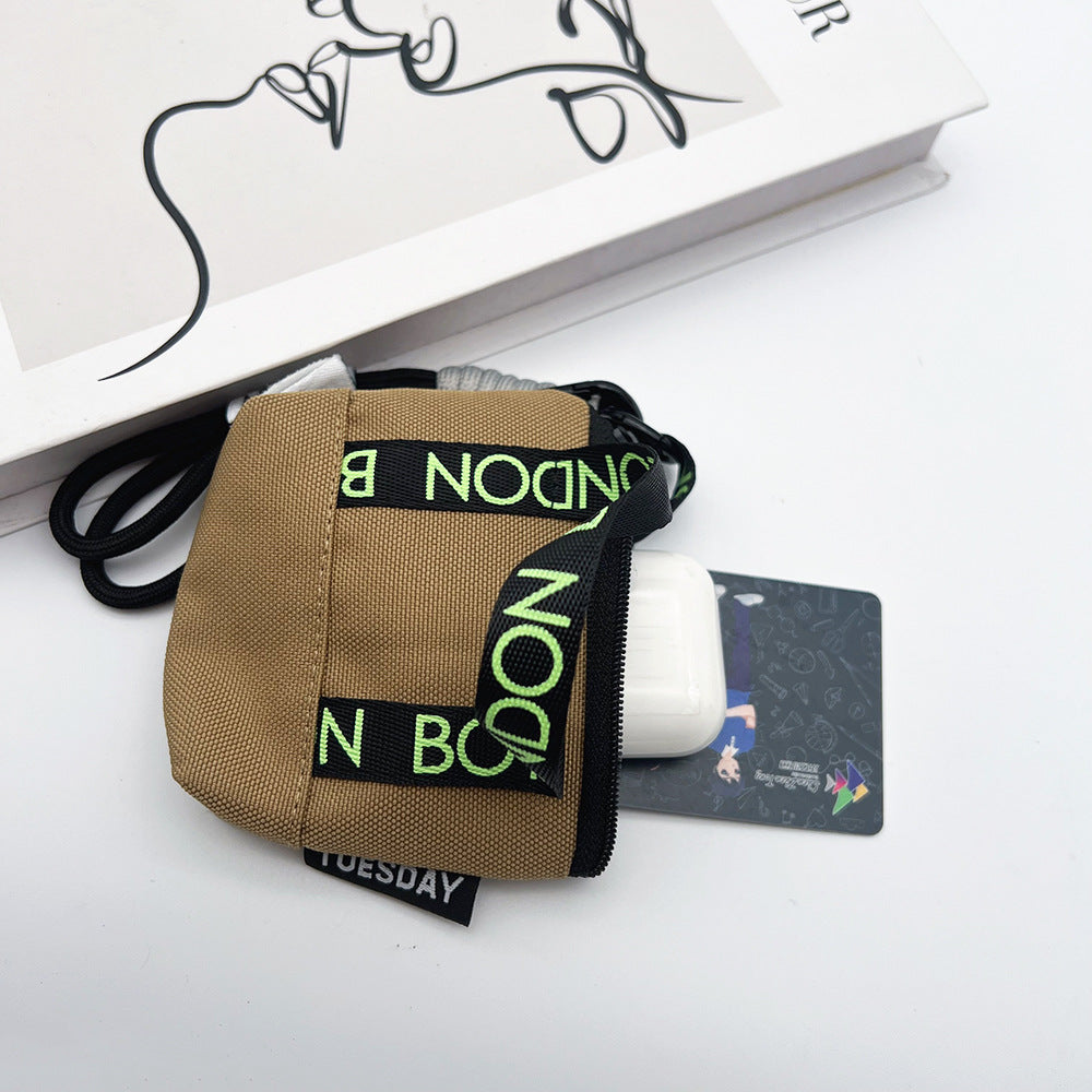 Mini Coin Purse Headphone Bag with Wrist Phone Strap Carabiner – Mini Handbag Phone Accessory
