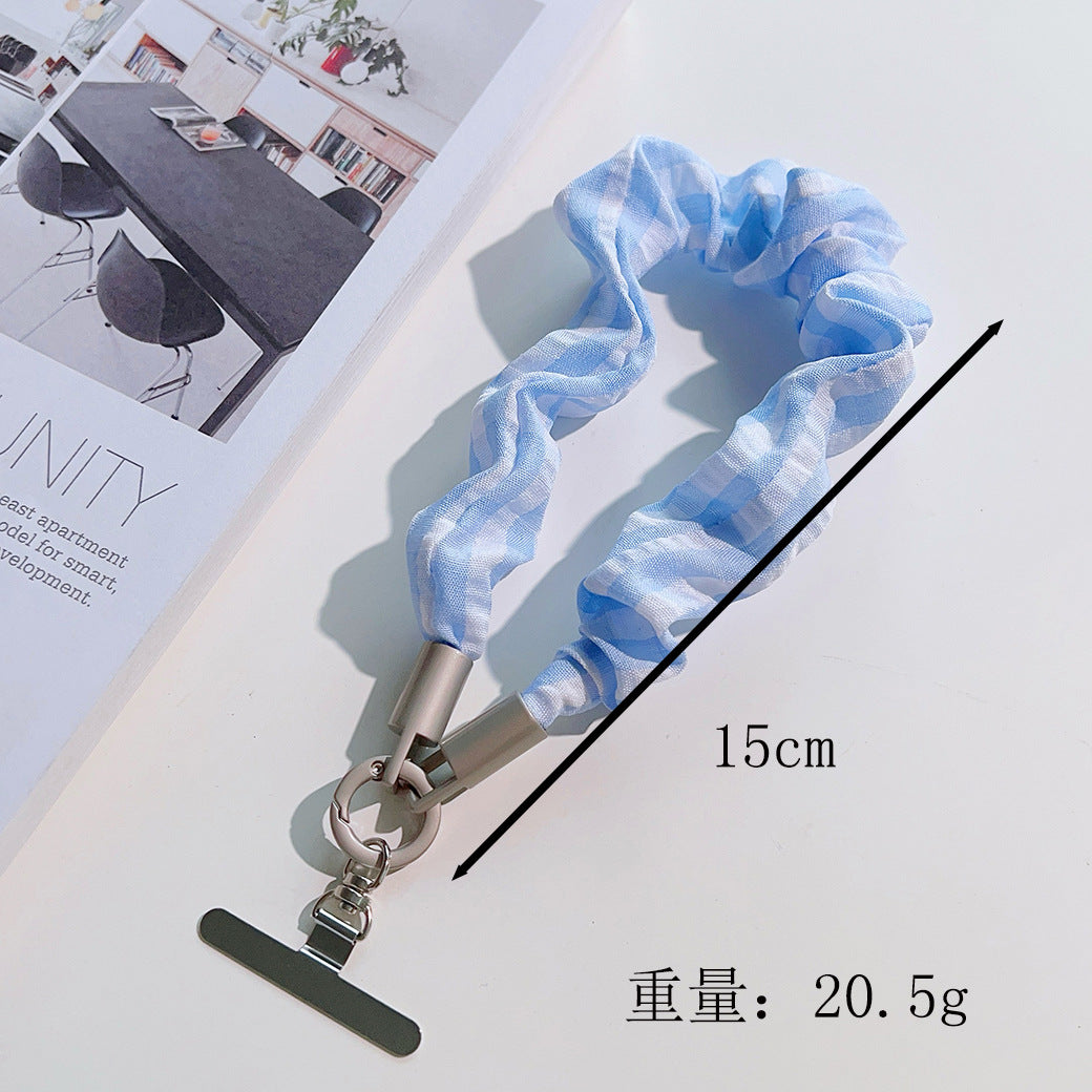 Stylish Fabric Art Wrist Phone Strap with Tether Tabs – Colon-shaped Wristlet & Hand Lanyard