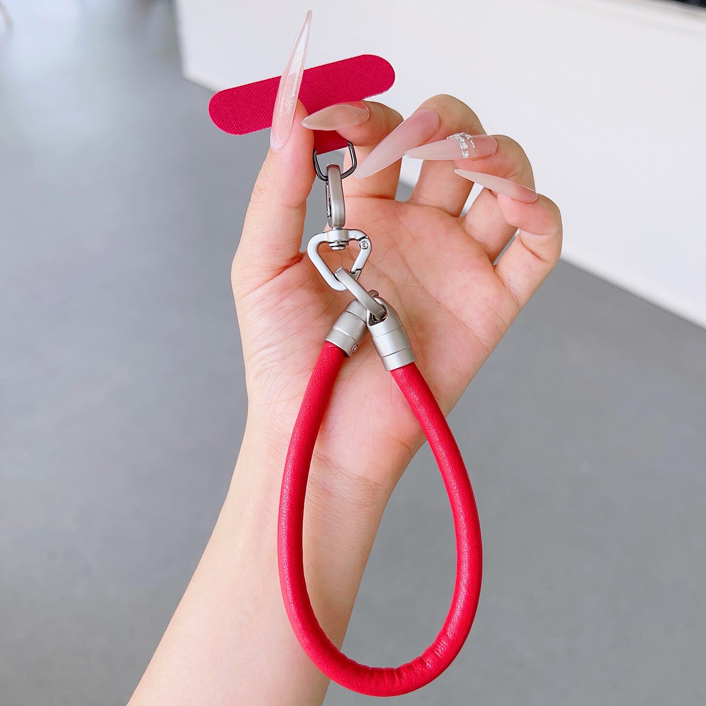 PU Leather Rotatable Wrist Phone Strap with Tether Tabs – High Intensity Wristlet & Hand Lanyard