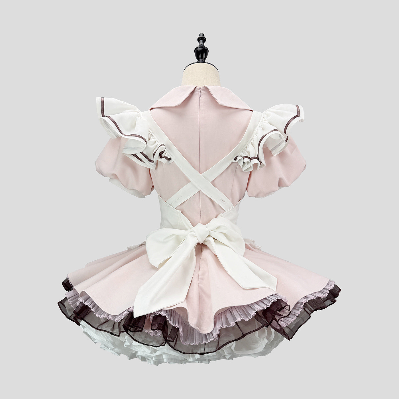 Japanese Sweet Lolita Maid Cosplay Dress Puff Sleeve Dress