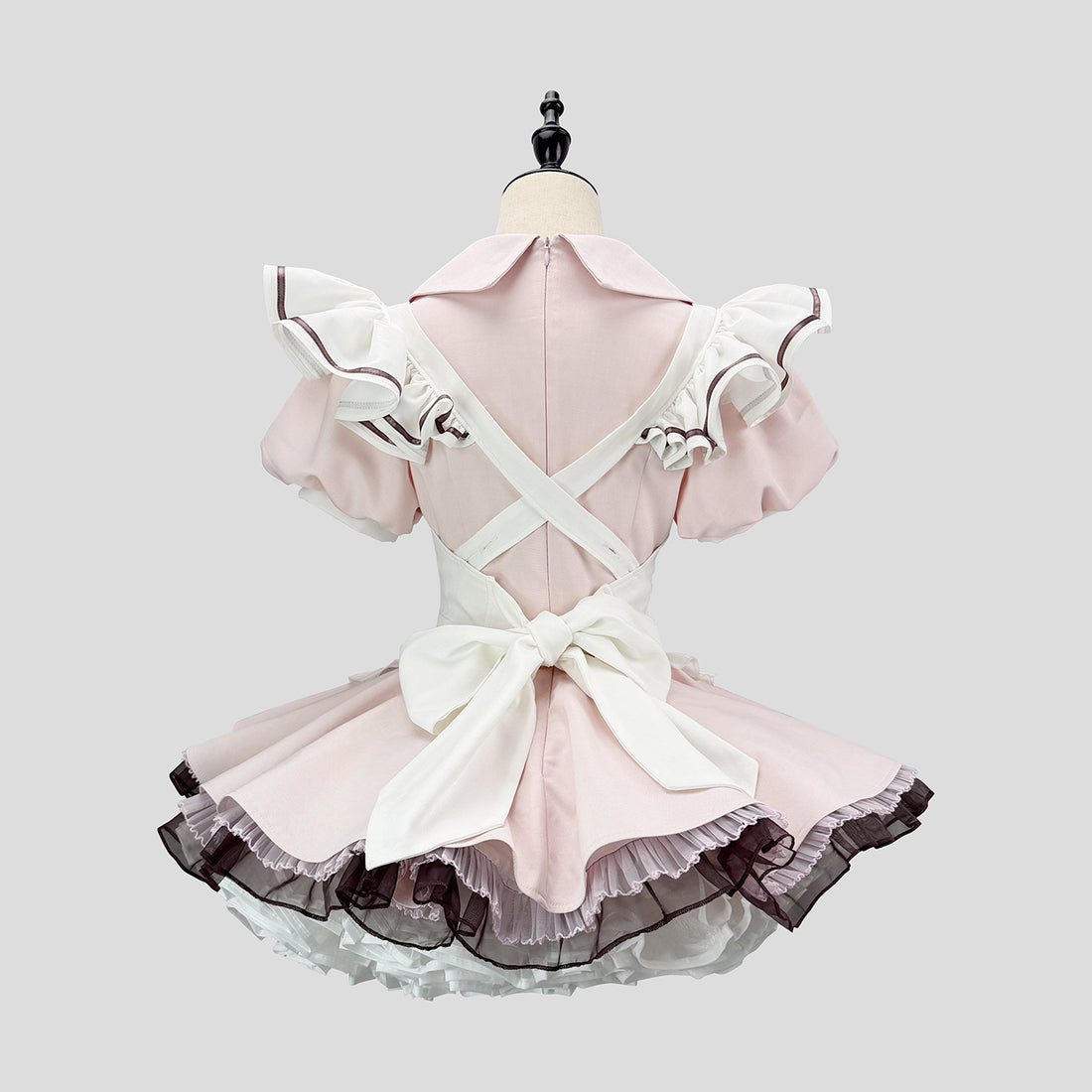 Japanese Sweet Lolita Maid Cosplay Dress Puff Sleeve Dress