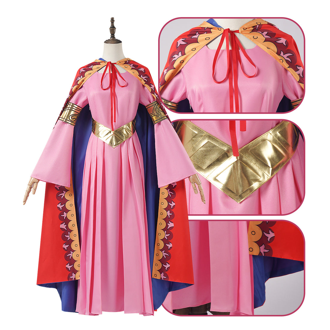 Navigation Vivi Nefertari Cloak Red Dress Women One Piece Halloween Carnival Outfits