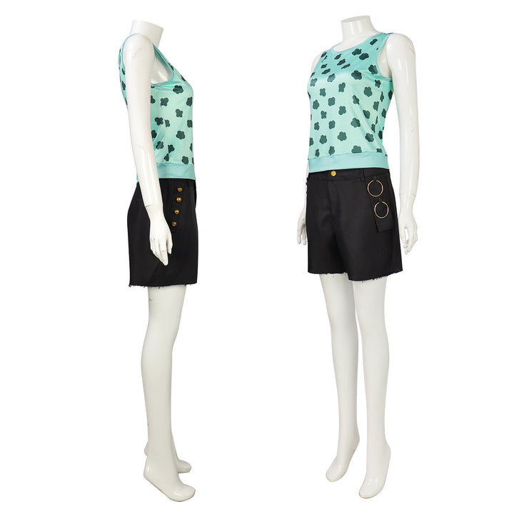 Navigation Nami Season 2 Cosplay Blue Tank Top Pants Set One Piece Women Halloween Outfits