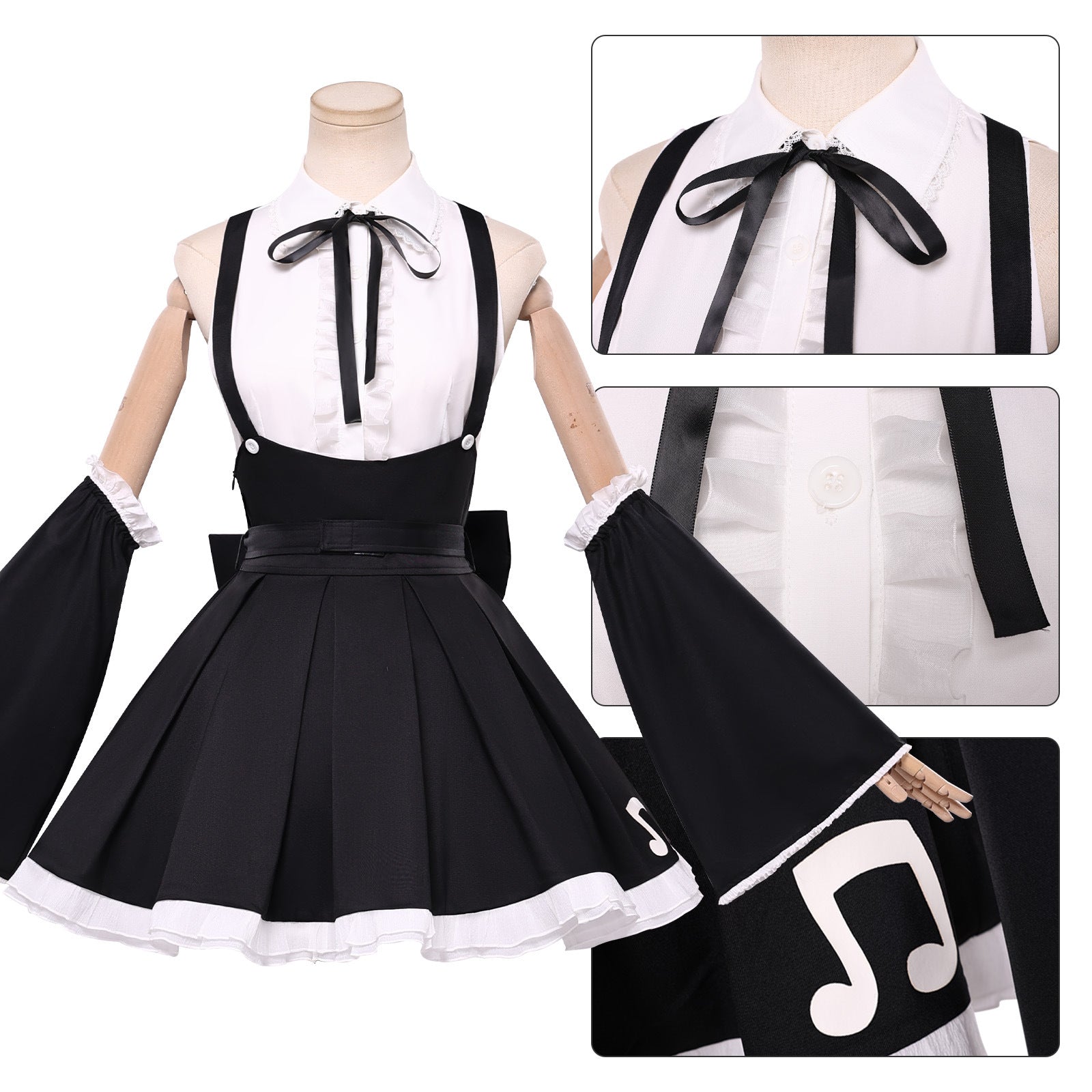 Project Songstress Live Streaming Show Cosplay Costumes HIgh School Gothic Girl Uniform Outfit