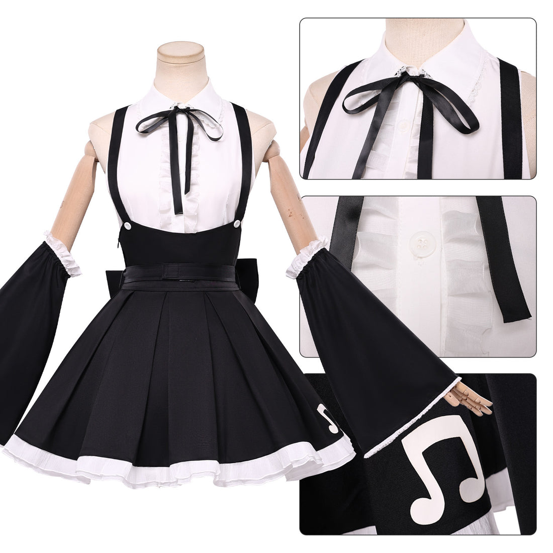 Project Songstress Live Streaming Show Cosplay Costumes HIgh School Gothic Girl Uniform Outfit