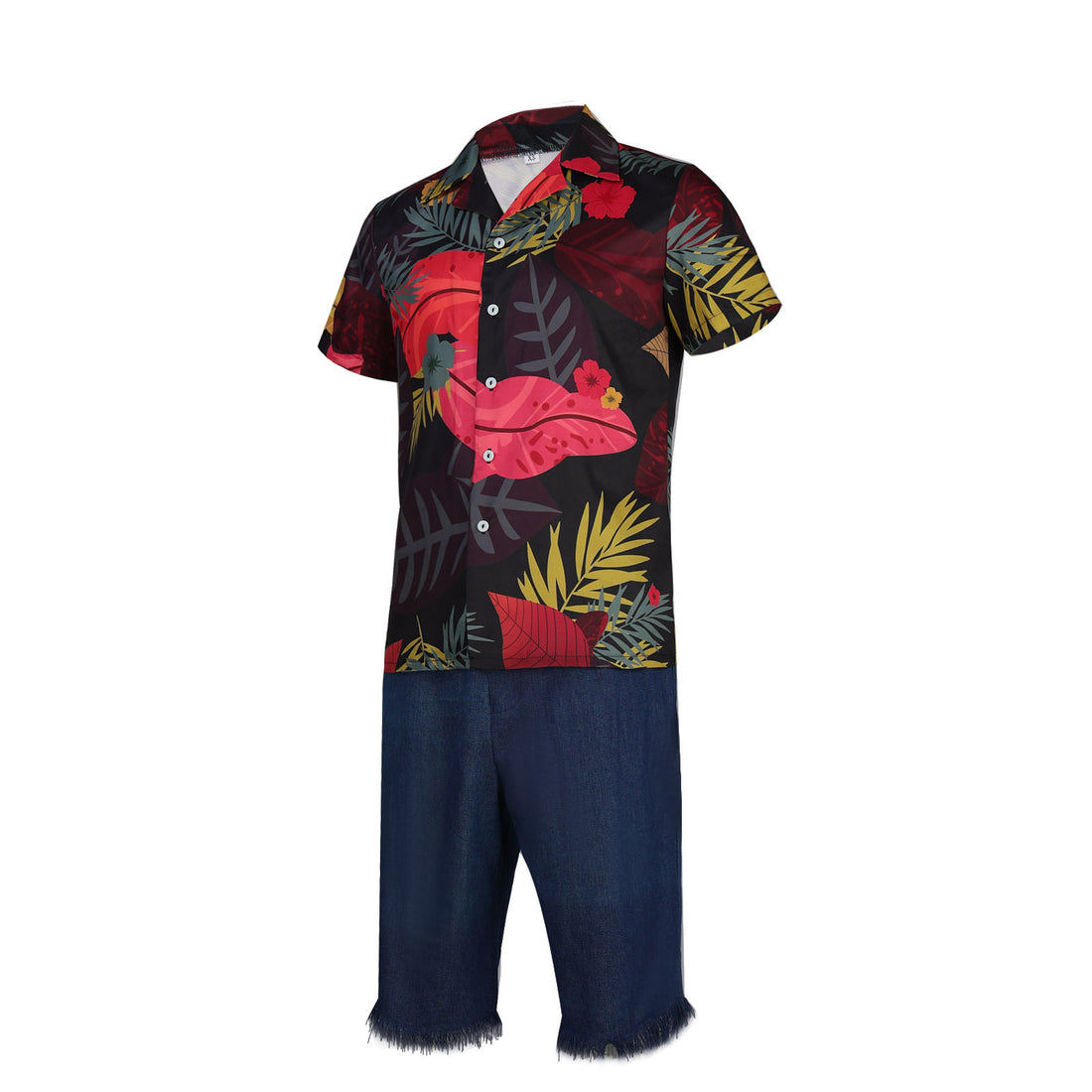 Navigation Live Action Monkey D. Luffy Cosplay Costume Hawaiian Beach One Piece Shirt