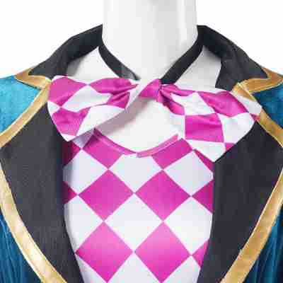 Women's Mad Hatter Costume - Alice Style Deluxe Magician Cosplay Outfit with Top Hat
