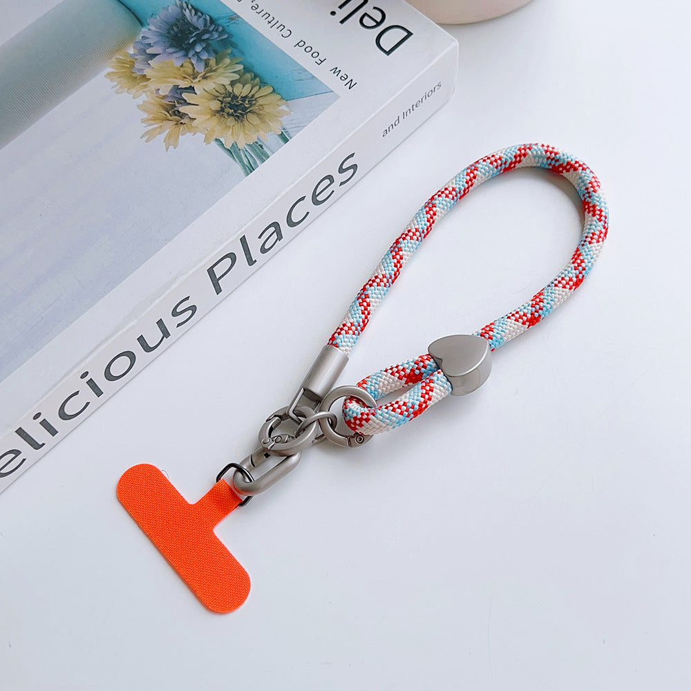Heart Clasp Rotatable Wrist Phone Strap with Tether Tabs – Thick Wristlet & Hand Lanyard