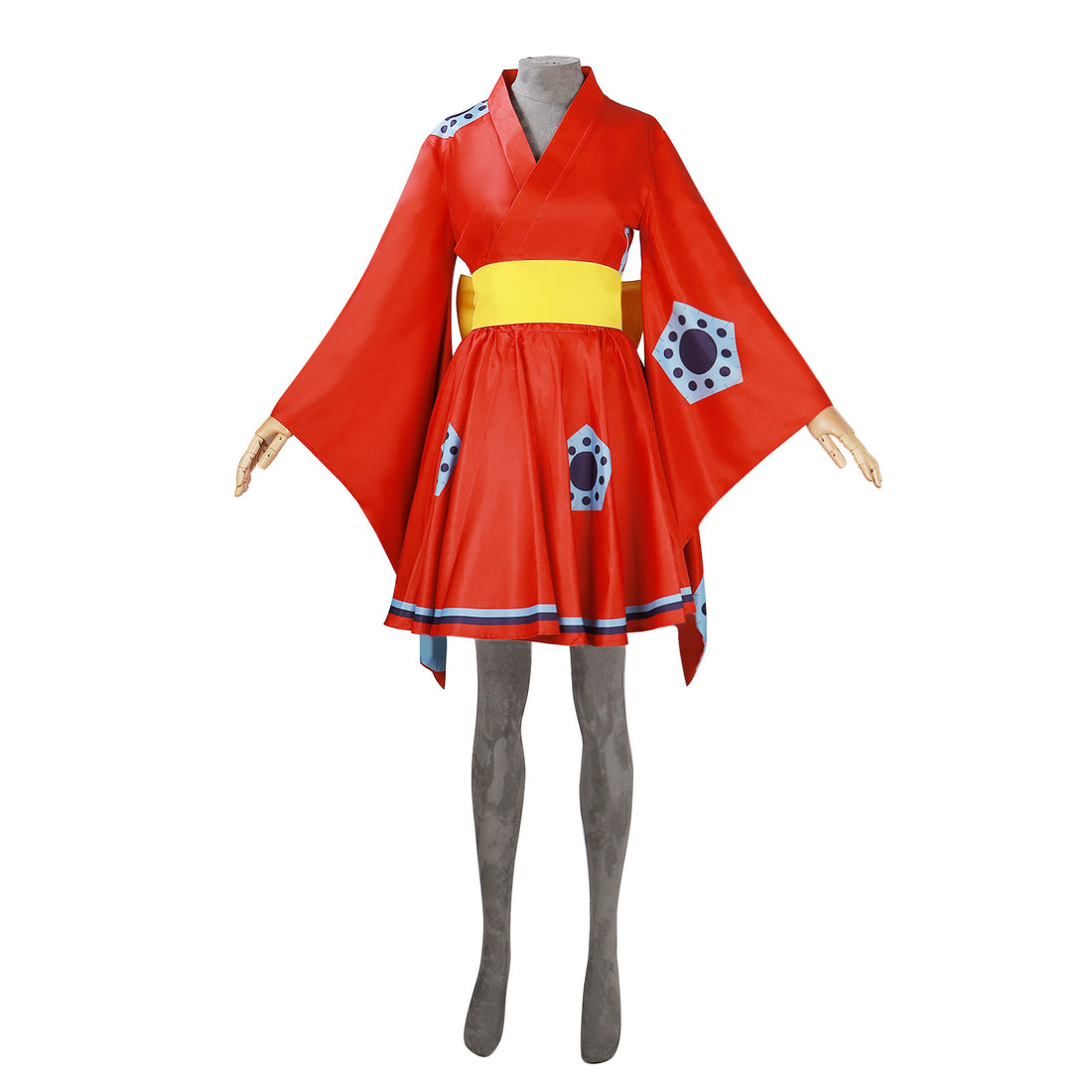 Navigation Monkey D. Luffy Genderbend Cosplay Costume Female One Piece Red Kimono Dress