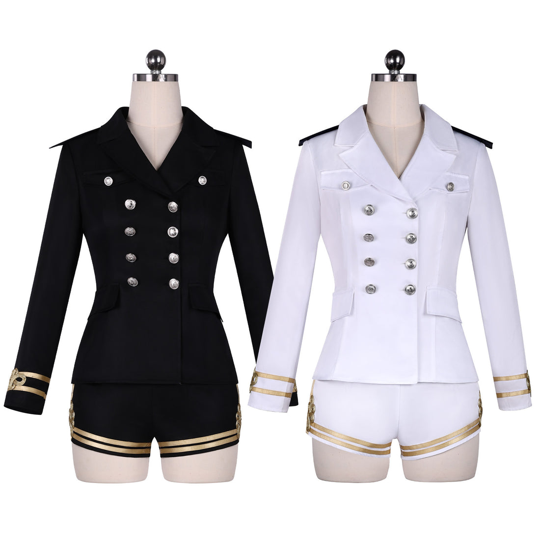 K-Pop Girl IVE Jang Won Young Same Style White Sailor Navy Uniform Stage Outfit