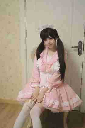 Sweet Japanese Preppy Sailor Collar Maid Outfit Lolita Dress