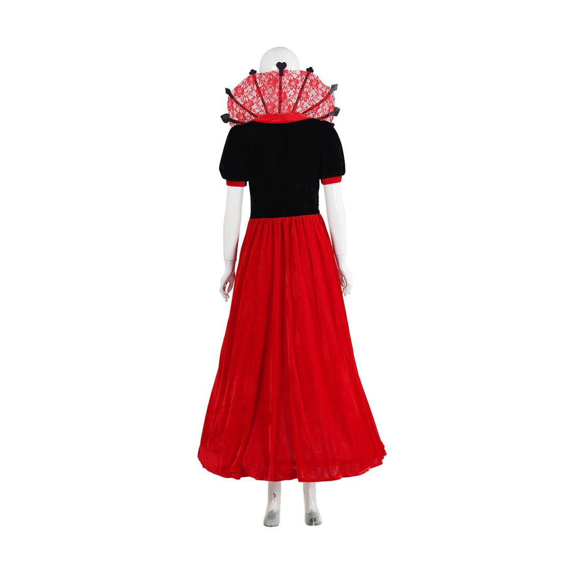 Deluxe Women's Queen of Hearts Costume - Alice Cosplay Royal Dress for Halloween