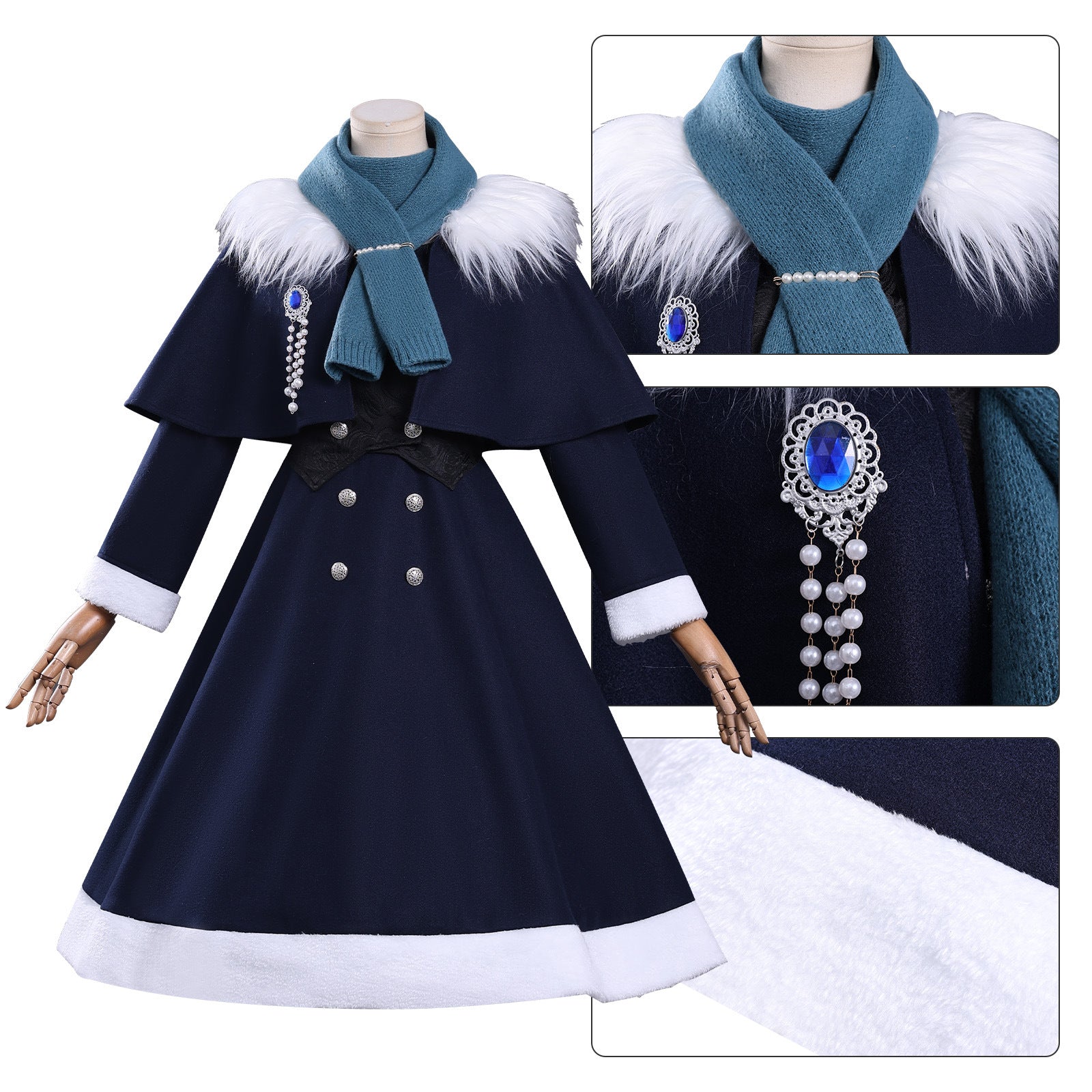 Game Reverse: 1999 Vertin Plush Winter Wear Cosplay Costumes