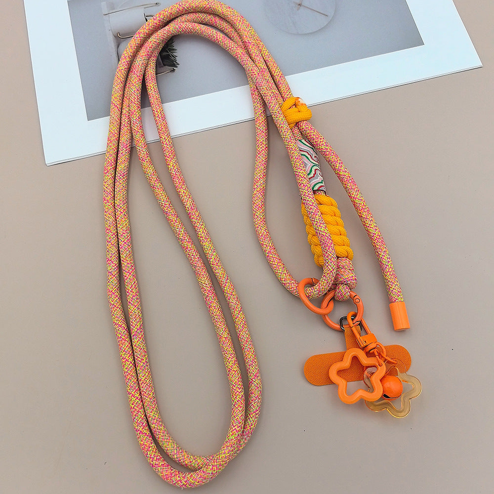 Multicolor Adjustable Crossbody Neck Phone Lanyard Long Strap with Tether Tabs Phone Charm