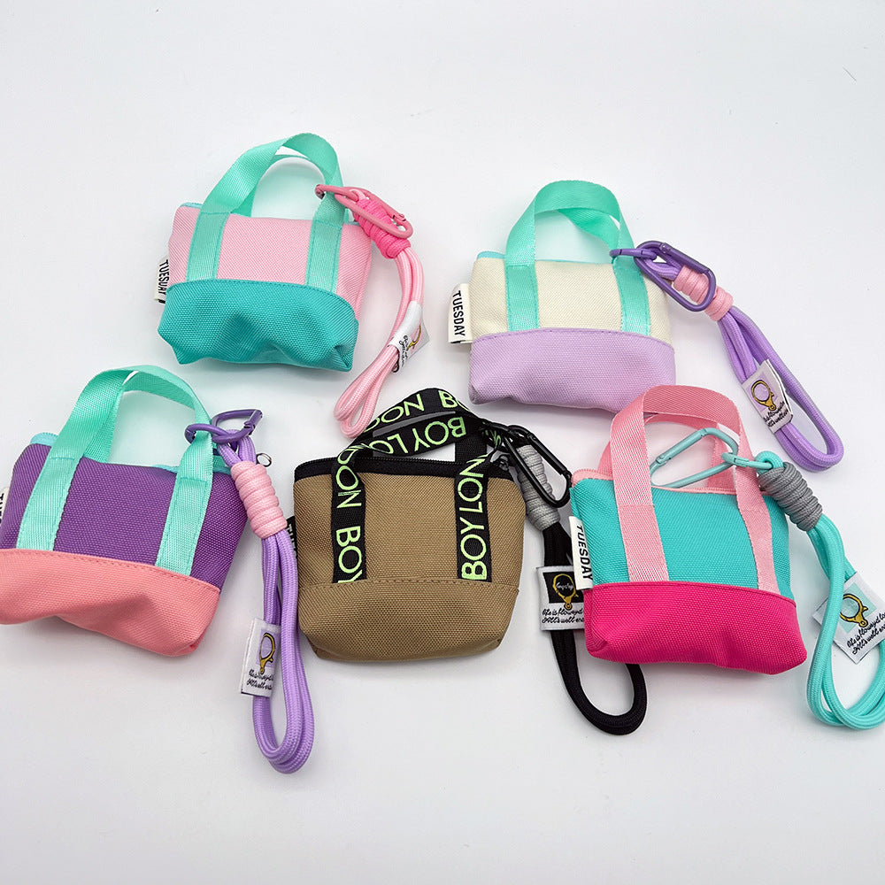 Mini Coin Purse Headphone Bag with Wrist Phone Strap Carabiner – Mini Handbag Phone Accessory