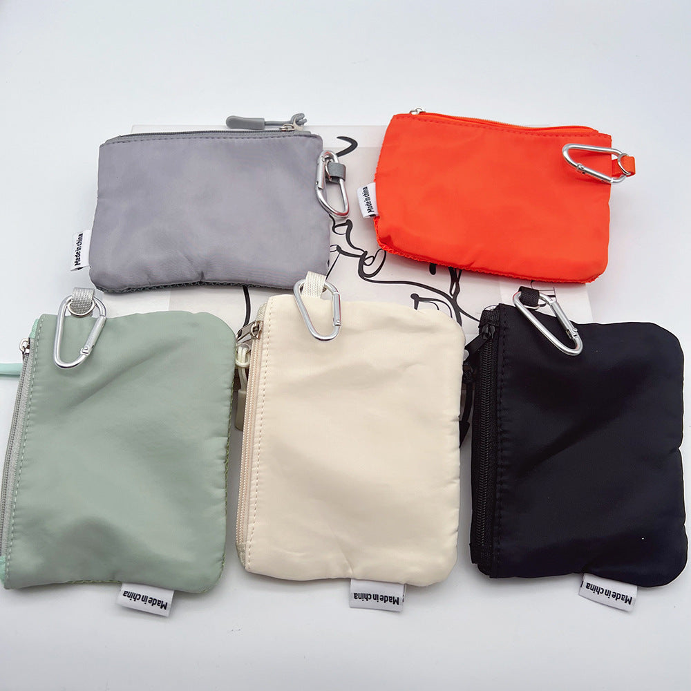 Mini Coin Purse Headphone Bag with Carabiner – Multifunctional Portable Bag Phone Accessory