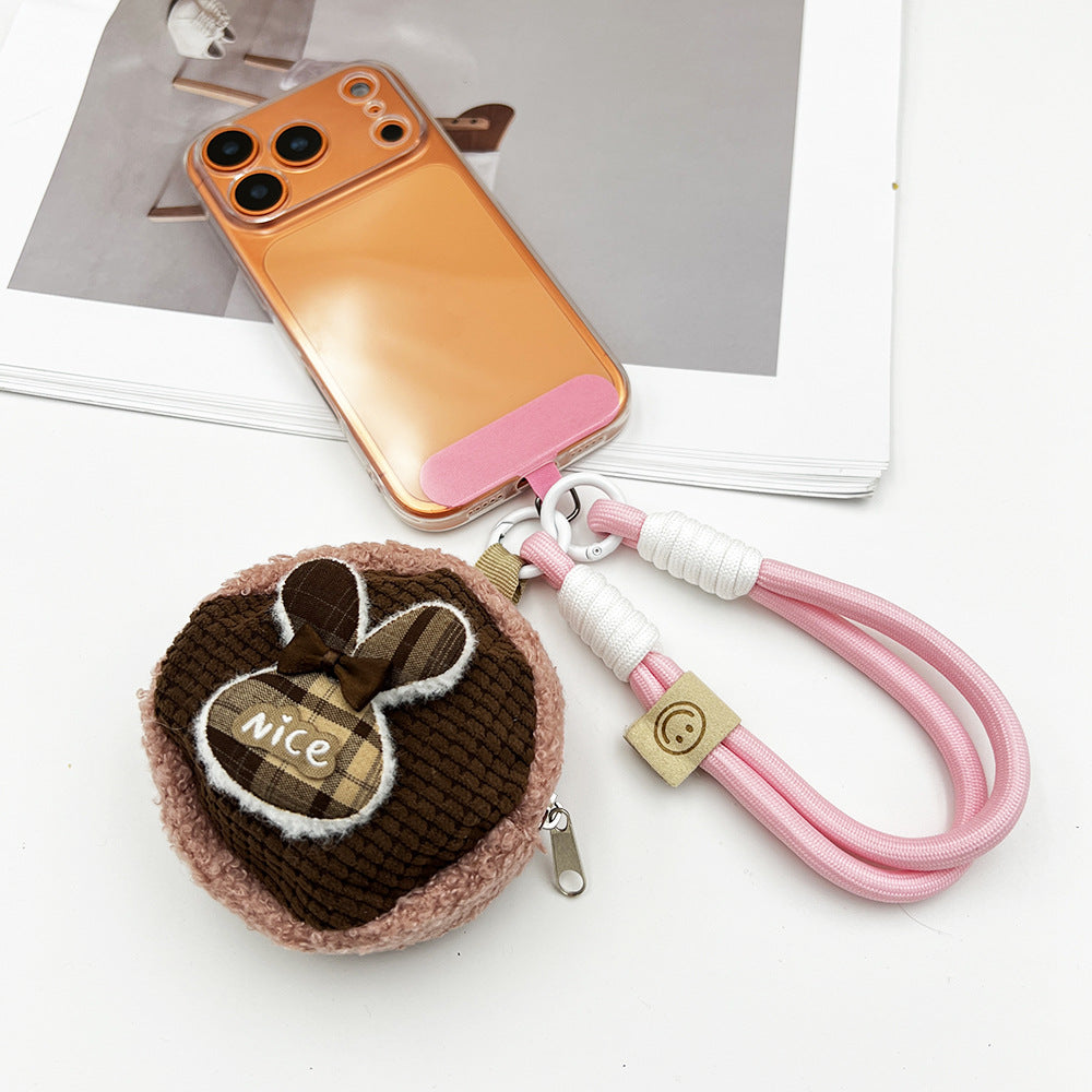 Mouse Mini Coin Purse with Phone Wrist Strap – Headphone Bag & Wristlet & Hand Lanyard
