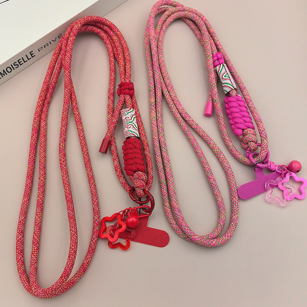 Multicolor Adjustable Crossbody Neck Phone Lanyard Long Strap with Tether Tabs Phone Charm