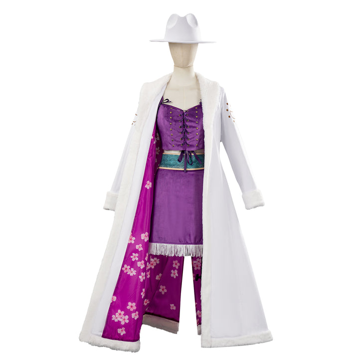 Navigation Live Action Nico Robin Purple Cosplay Costume Budget Friendly One Piece Women Outfits