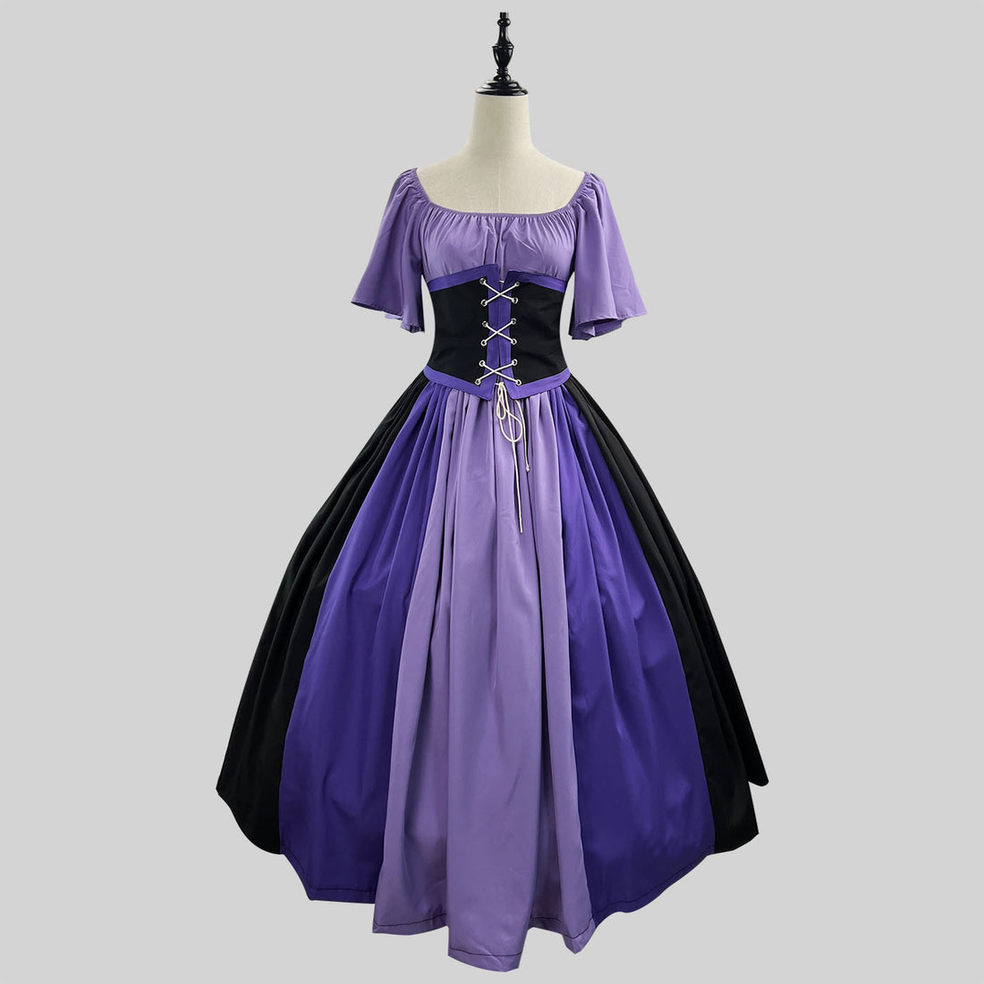 Women's Medieval Renaissance Cosplay Dress - Vintage Flutter Sleeve Fairy Elf Gown