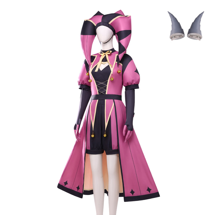 The Freak Circus Colombina Women Joker Cosplay Costumes Halloween Clown Carnival Party Outfit