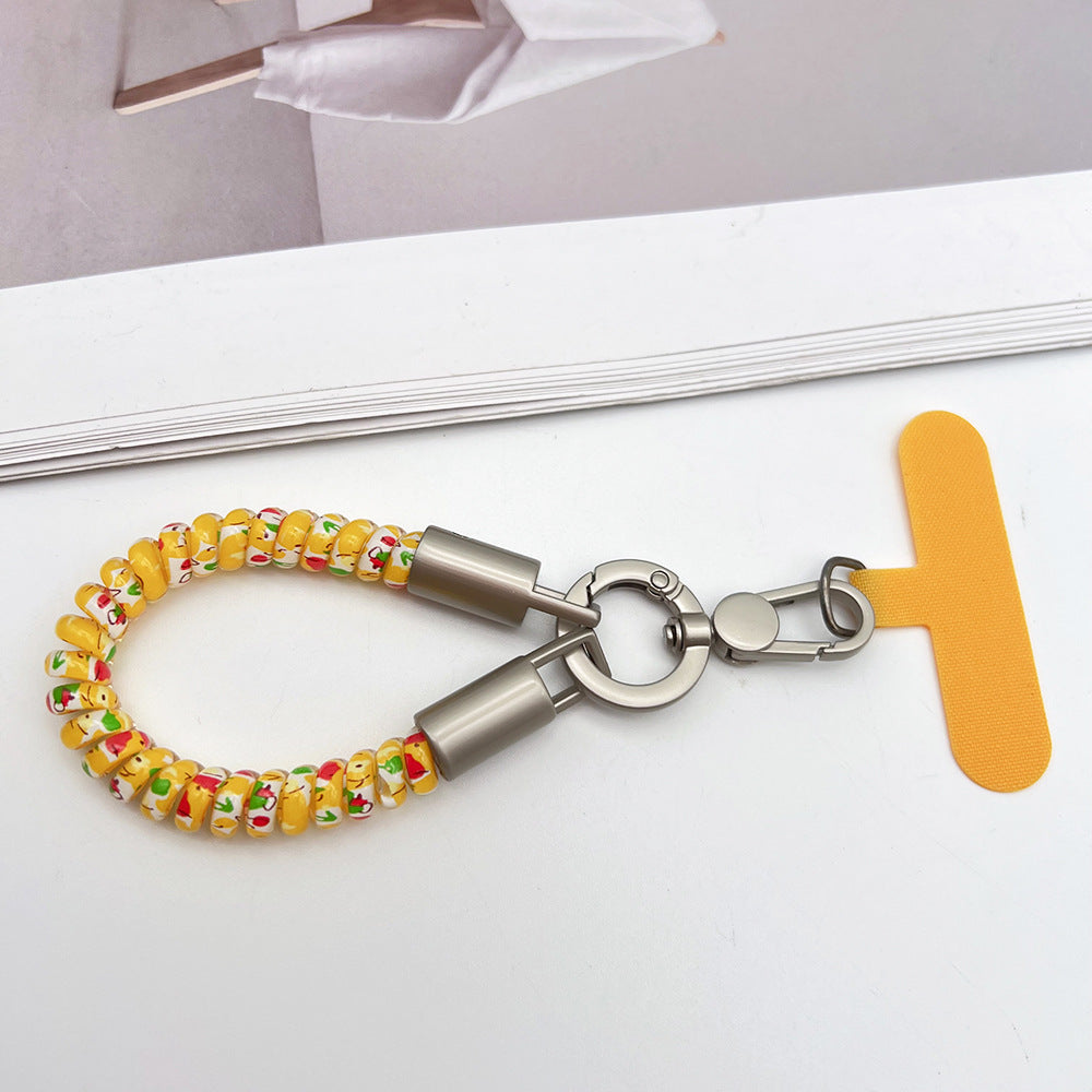 TPU Phone Cord Wrist Phone Strap with Tether Tabs – Elasticity Short Wristlet & Hand Lanyard