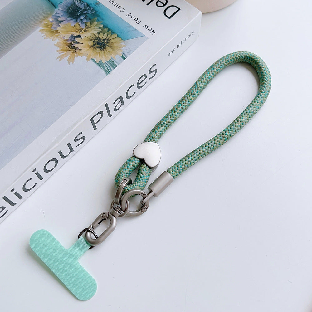 Heart Clasp Rotatable Wrist Phone Strap with Tether Tabs – Thick Wristlet & Hand Lanyard