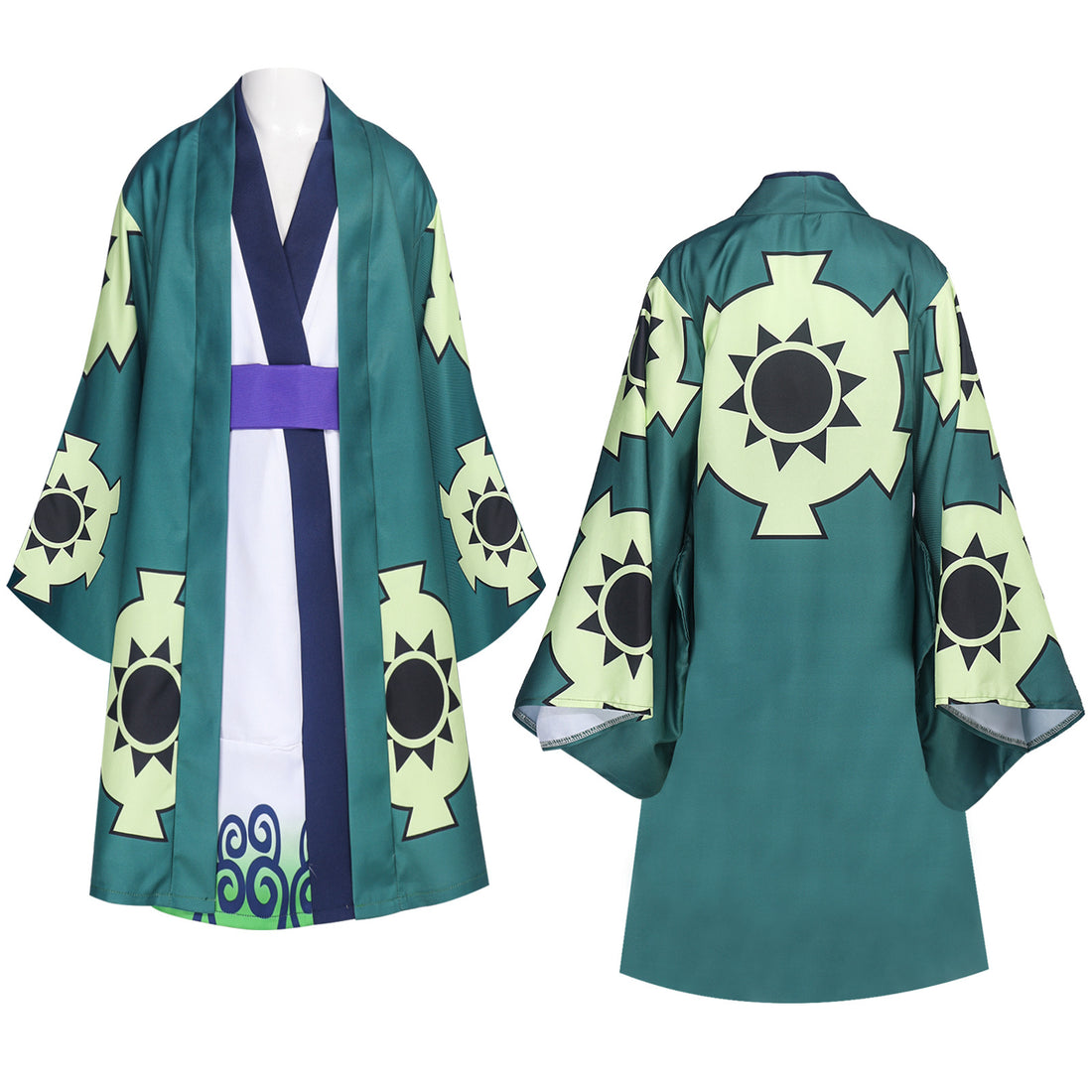 Navigation Wano Country Arc Monkey D. Luffy Roronoa Zoro Cosplay Costume One Piece Kimono
