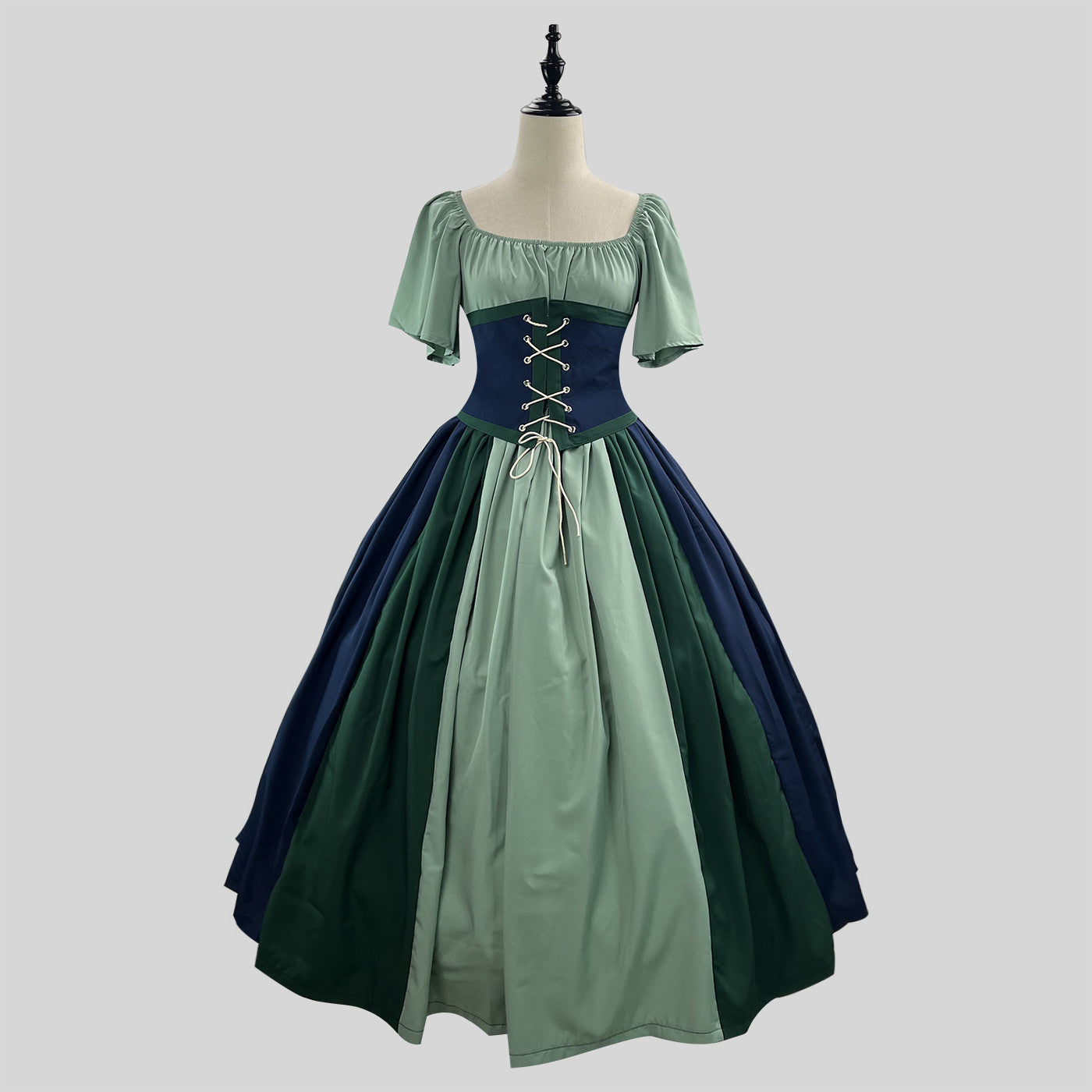 Women's Medieval Renaissance Cosplay Dress - Vintage Flutter Sleeve Fairy Elf Gown
