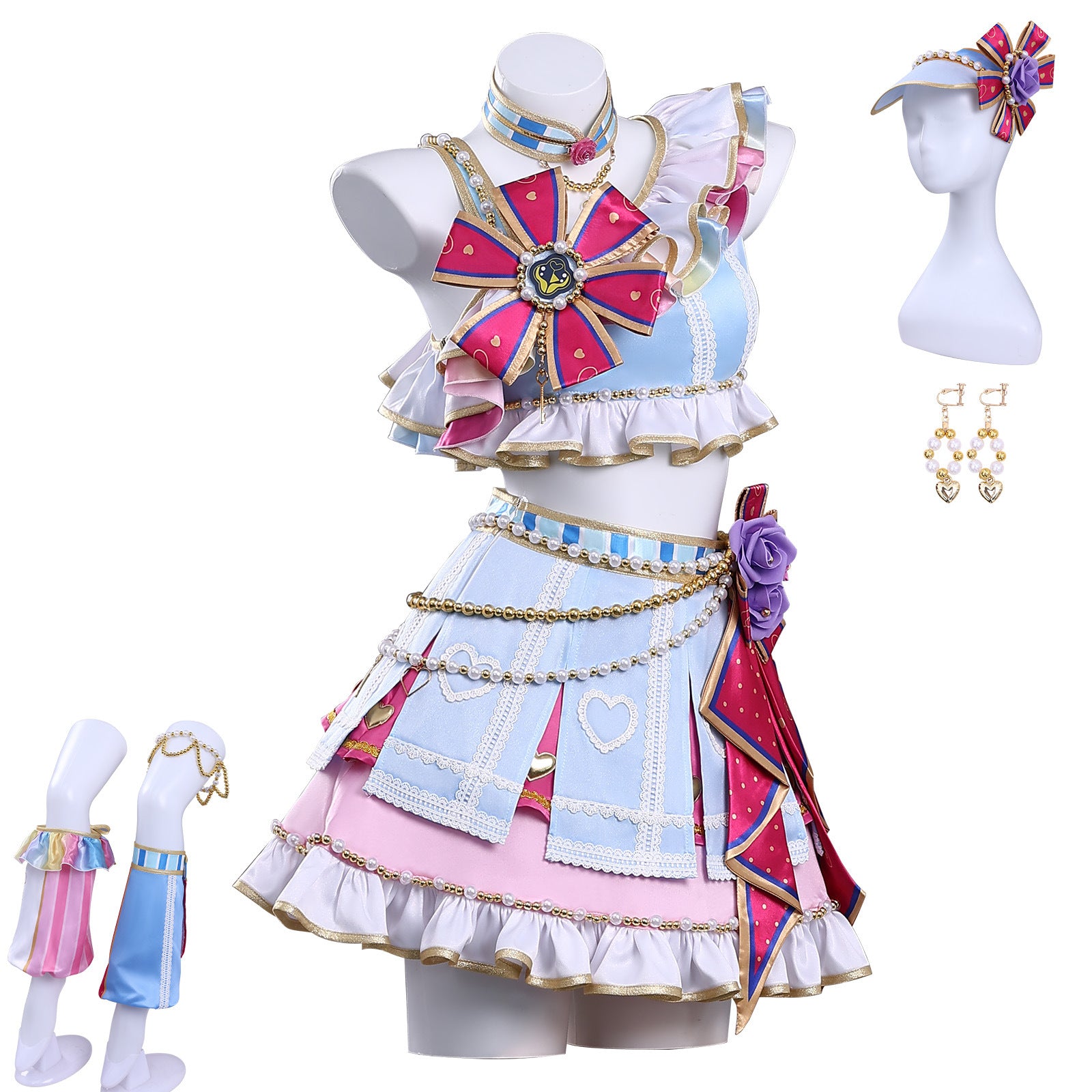 Star Activity Hoshimiya Ichigo Kiriya Aoi Cosplay Costume Cheerleading Team Lolita Dress