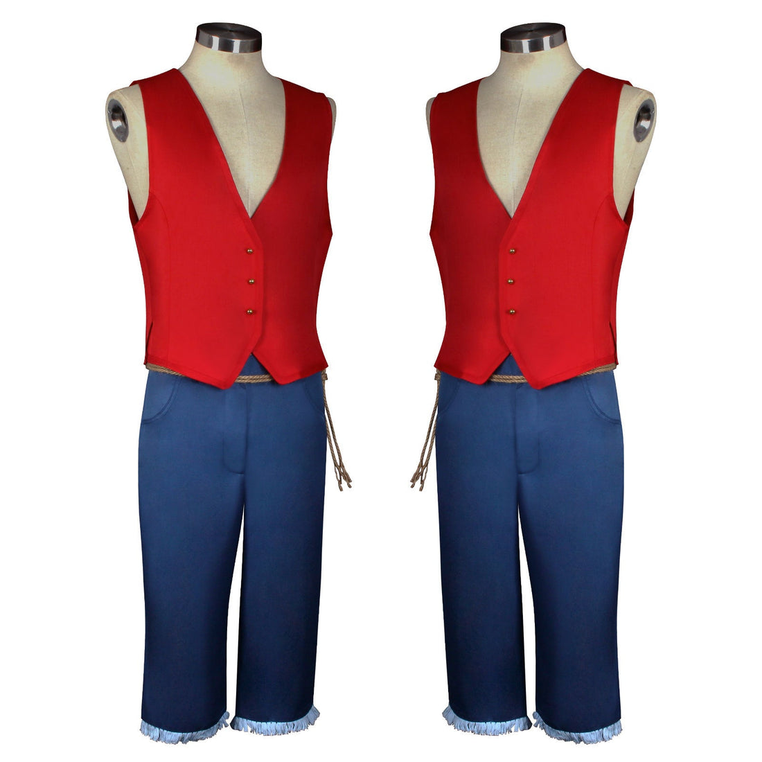 Anime Navigation Film Monkey D. Luffy Red Vest One Piece Cosplay Costumes