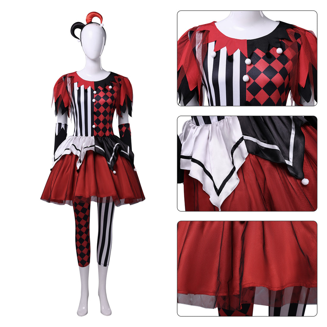 It: Chapter One Pennywise The Circus Dancing Clown Cosplay Costumes Halloween Party Joker Outfit