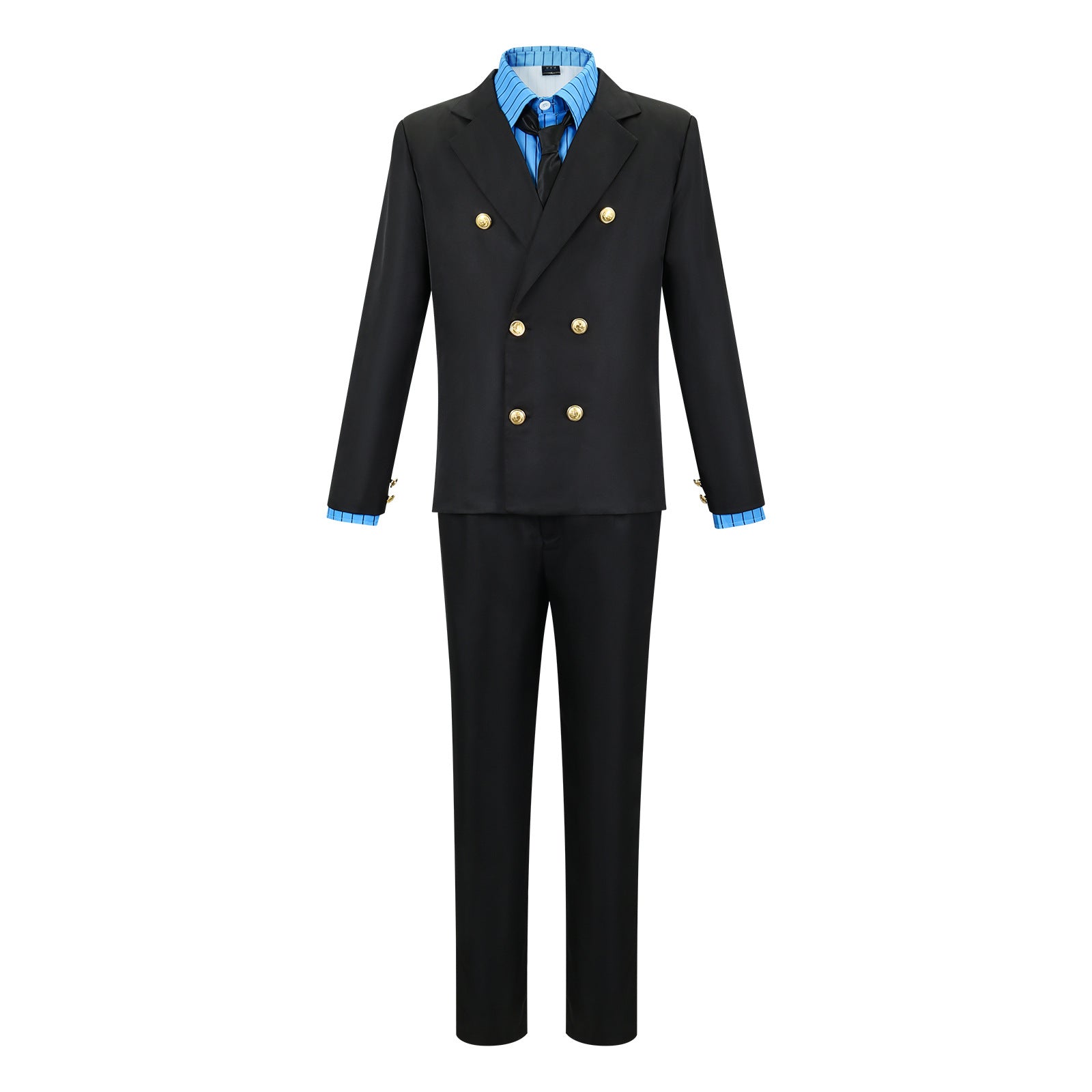 Navigation Sanji Cosplay Costume Blue Yellow Uniform One Piece Halloween Outfit for Men
