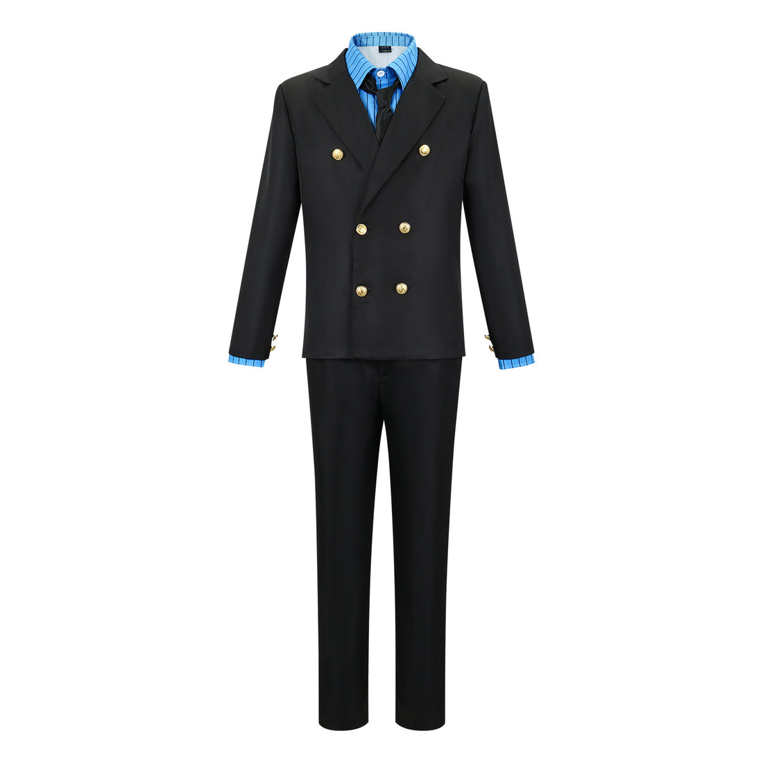 Navigation Sanji Cosplay Costume Blue Yellow Uniform One Piece Halloween Outfit for Men