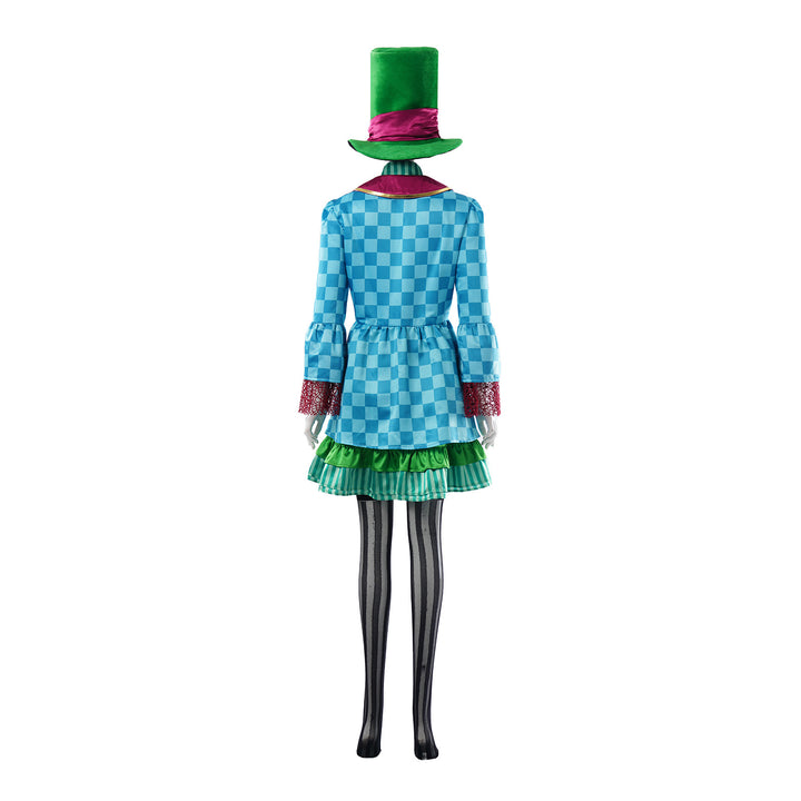 Alice Mad Hatter Genderbend Women Outfit - Halloween Carnival Party Cosplay Costume