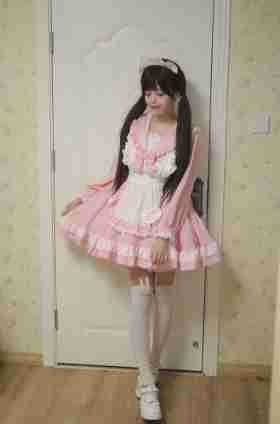 Sweet Japanese Preppy Sailor Collar Maid Outfit Lolita Dress