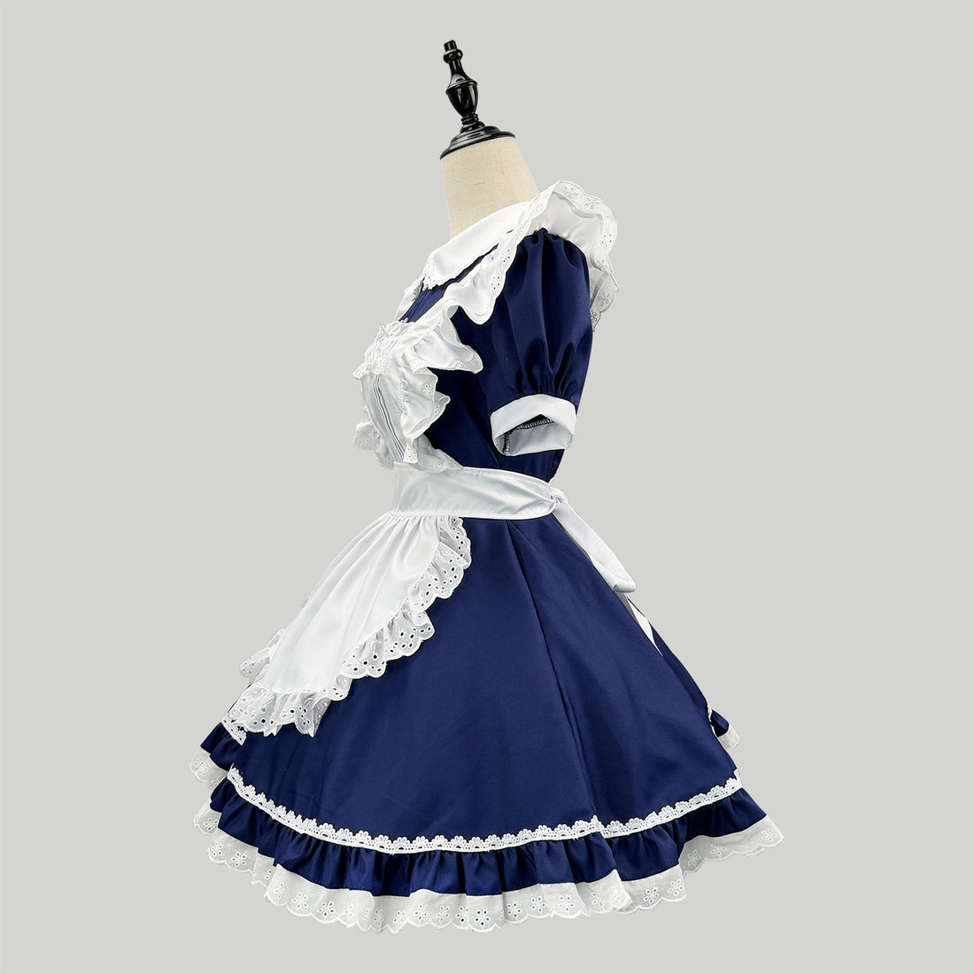 Navy Blue Classic Maid Outfit Cosplay Cafe Maid Lolita Dress