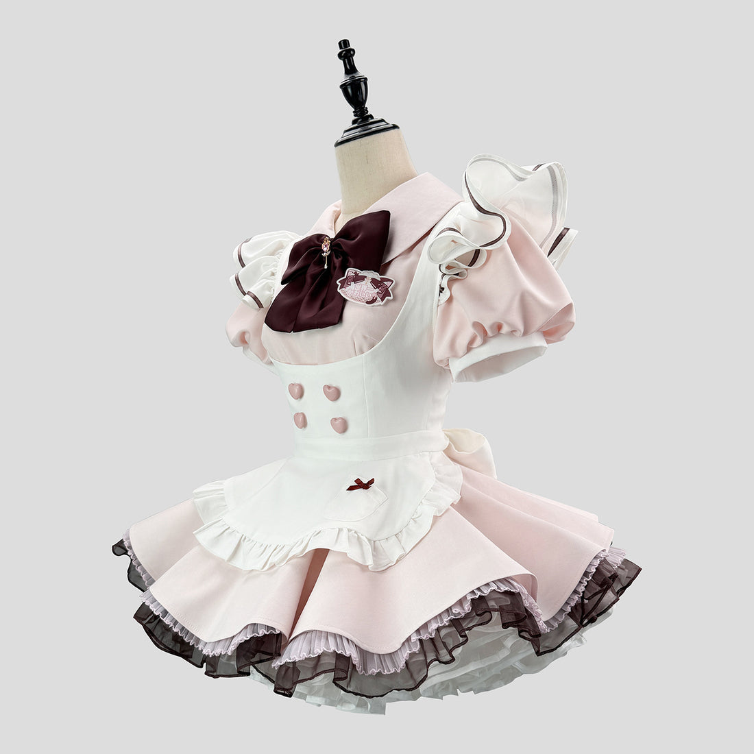 Japanese Sweet Lolita Maid Cosplay Dress Puff Sleeve Dress