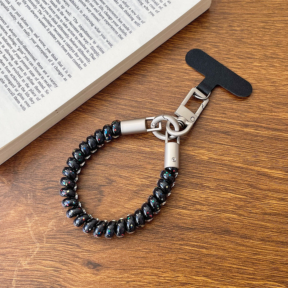 Thick Phone Cord Wrist Phone Strap with Tether Tabs – High Elasticity Wristlet & Hand Lanyard