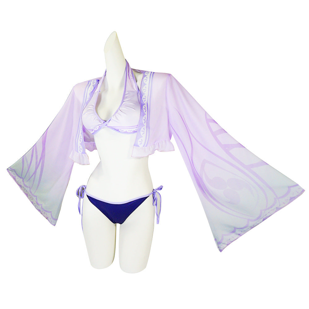 Genshin Impact Raiden Shogun Swimsuit Full Set Cosplay Costumes