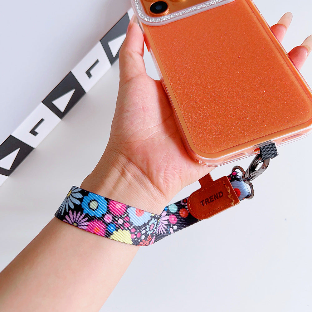 Rustic-style Webbing Wrist Phone Strap with Tether Tabs – Key Chain Wristlet & Hand Lanyard