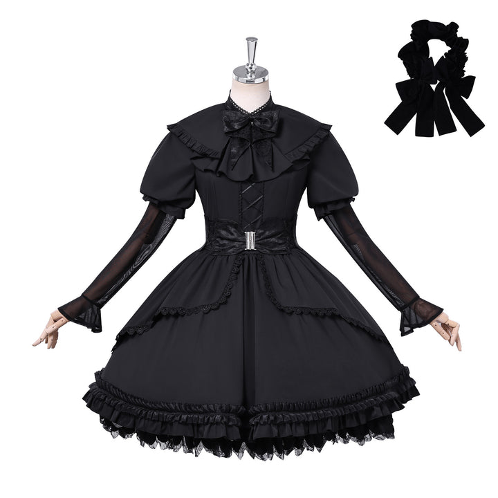 Identity V Gardener Emma Woods Black White Waltz Cosplay Costumes Lolita Dress Halloween Party Outfit