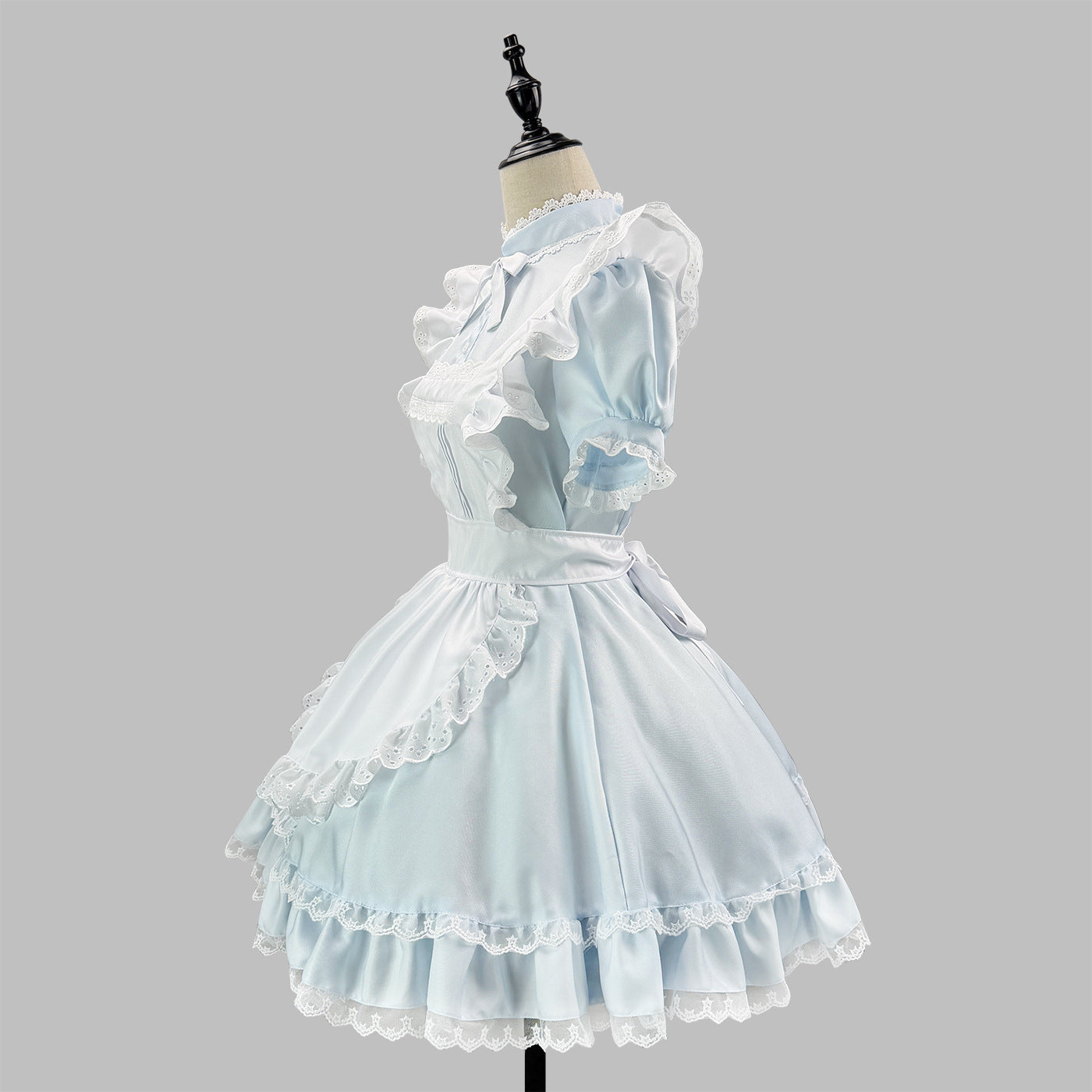 Alice Aqua Blue Lolita Maid Outfit Streamer Cosplay Dress